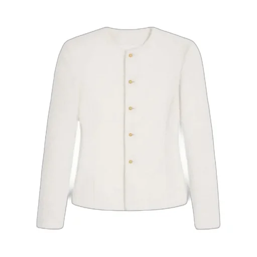 Jacket In Cashmere And Wool Natté