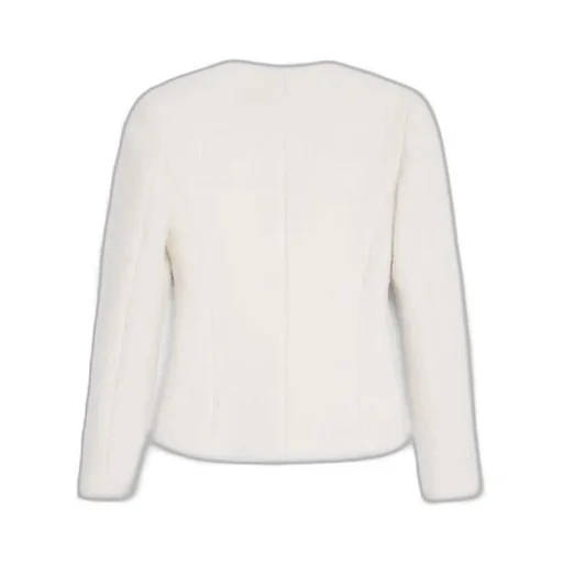Jacket In Cashmere And Wool Natté