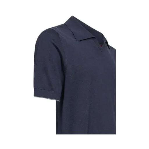 Brunello Cucinelli Short Sleeved Ribbed Polo Shirt