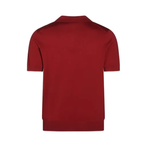 Brunello Cucinelli Short Sleeved Ribbed Polo Shirt