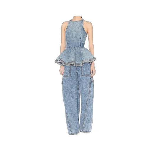 Peplum Denim Top
