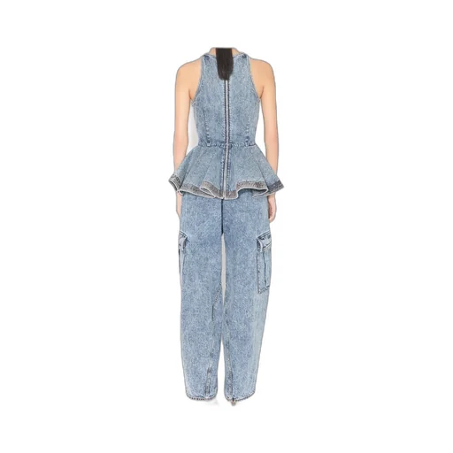 Peplum Denim Top