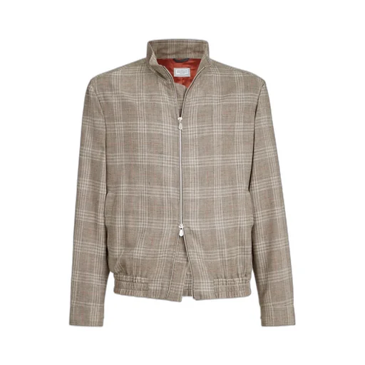 Tartan Stand Collar Jacket