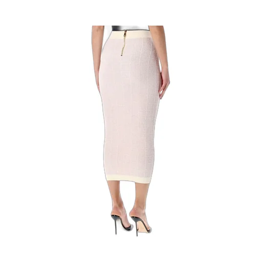Balmain Buttoned Tweed Skirt