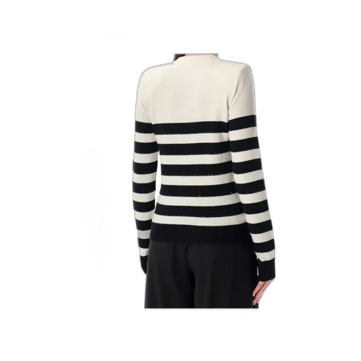 Balmain Striped Buttoned Knit Jumper