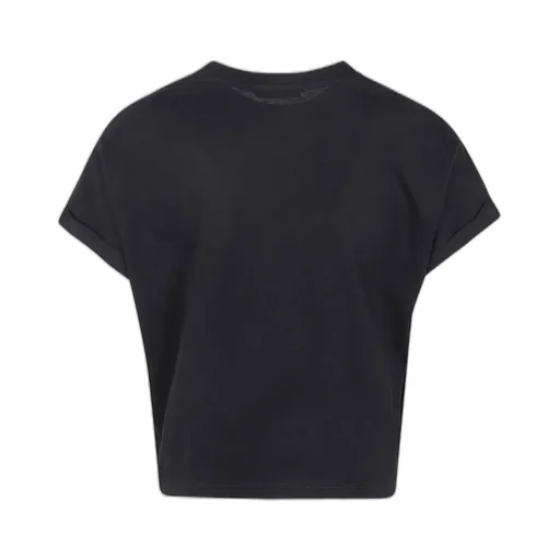 Balmain Logo Embroidered Cropped T-Shirt