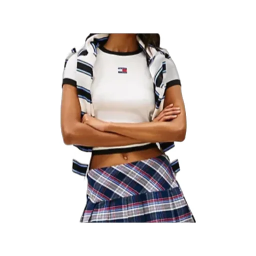 Tommy Badge Ribbed Slim T-Shirt