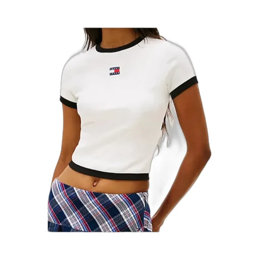 Tommy Badge Ribbed Slim T-Shirt