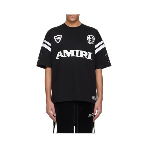 Amiri Logo Stripe-Detailed Crewneck T-Shirt