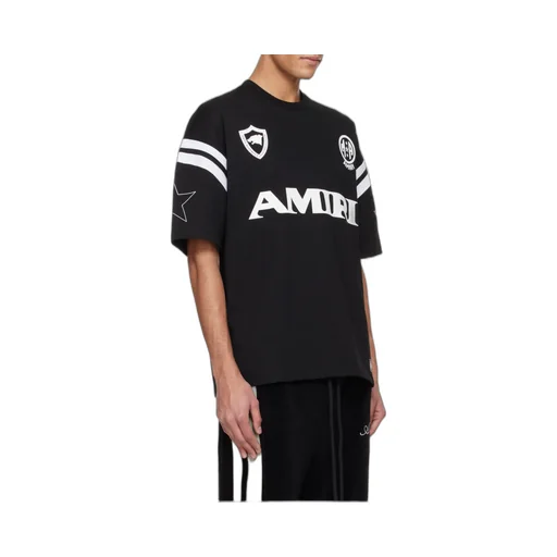 Amiri Logo Stripe-Detailed Crewneck T-Shirt