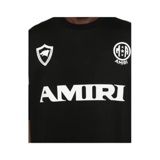 Amiri Logo Stripe-Detailed Crewneck T-Shirt