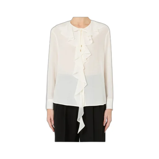 Ruffled Silk Shirt