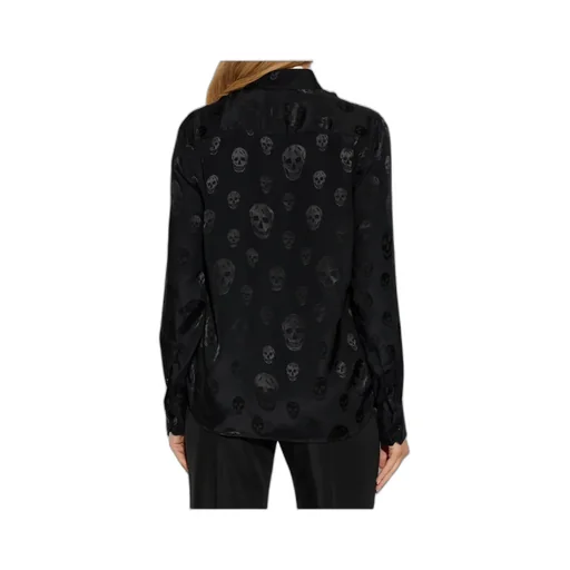 Alexander Mcqueen Skull Printed Long-Sleeve Shirt