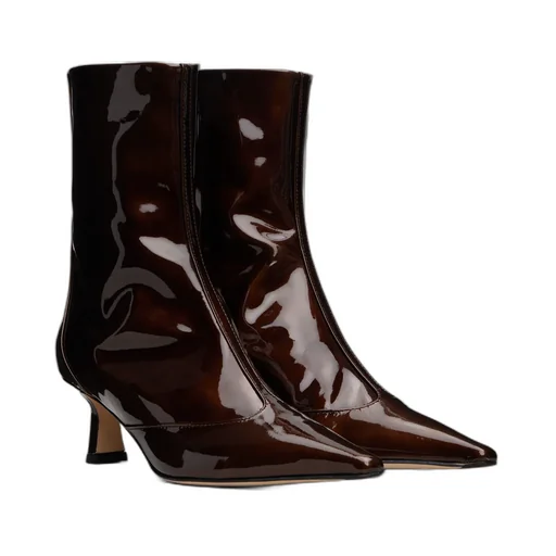 Sila Patent Leather Ankle Boots