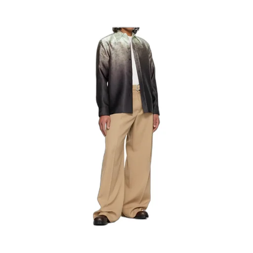 Wool Casual Pants With Belt Loops