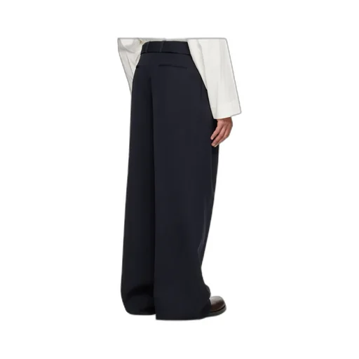 Wool Casual Pants With Belt Loops