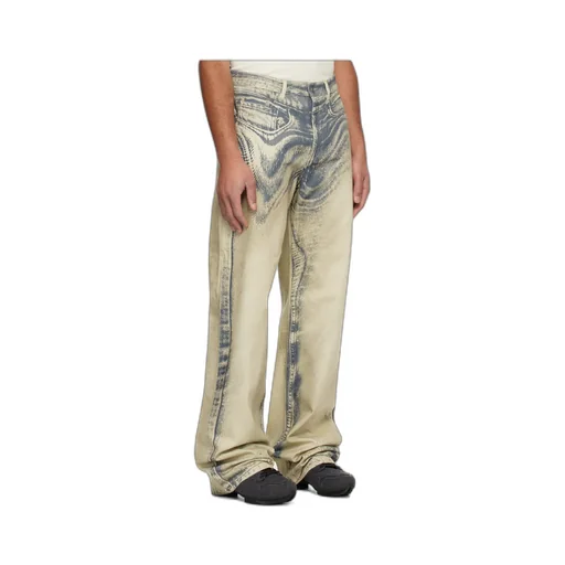 Distorted Print Jeans