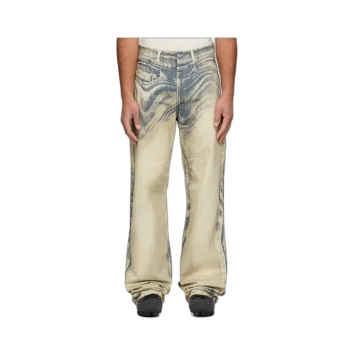 Distorted Print Jeans