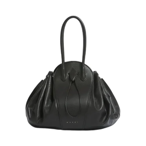 Marni Logo Stamped Tulipea Large Handbag