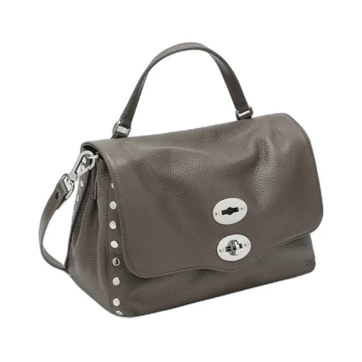 Postina Studded Turn-Lock Tote Bag