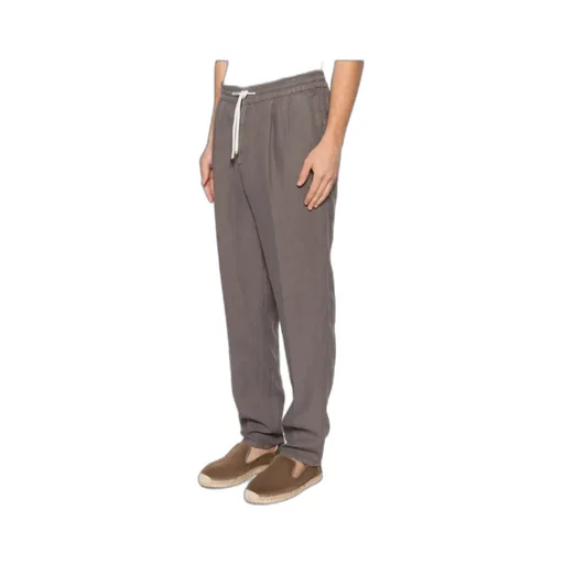 Drawstring-Fastening Pleated Trousers