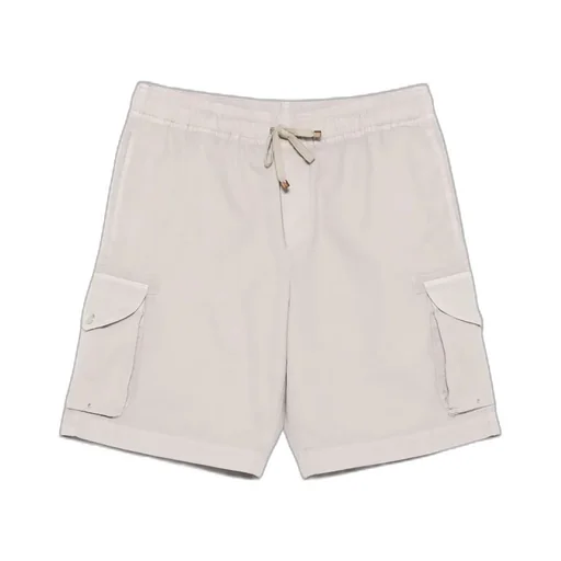 Drawstring-Fastening Cargo Shorts