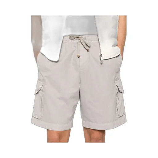 Drawstring-Fastening Cargo Shorts