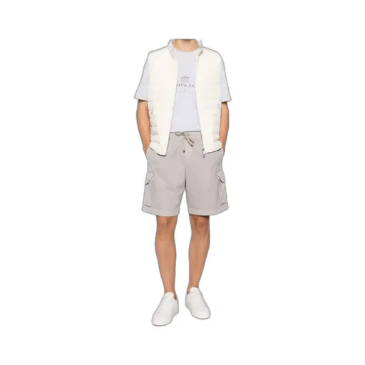 Drawstring-Fastening Cargo Shorts
