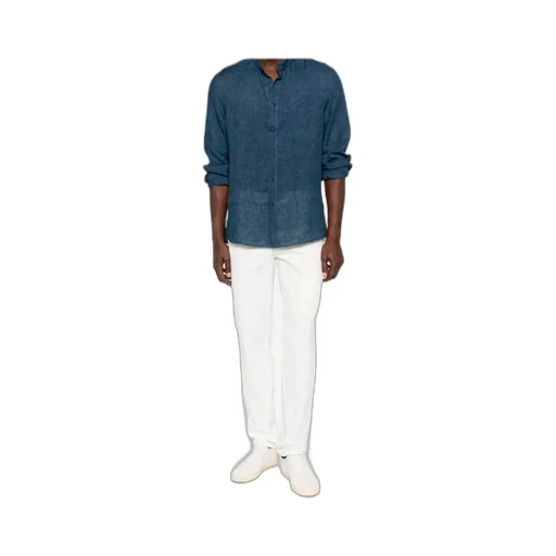 Band-Collar Shirt