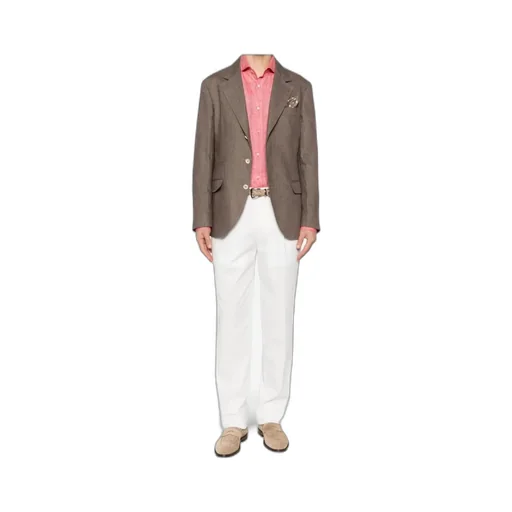 Button-Up Linen Blazer