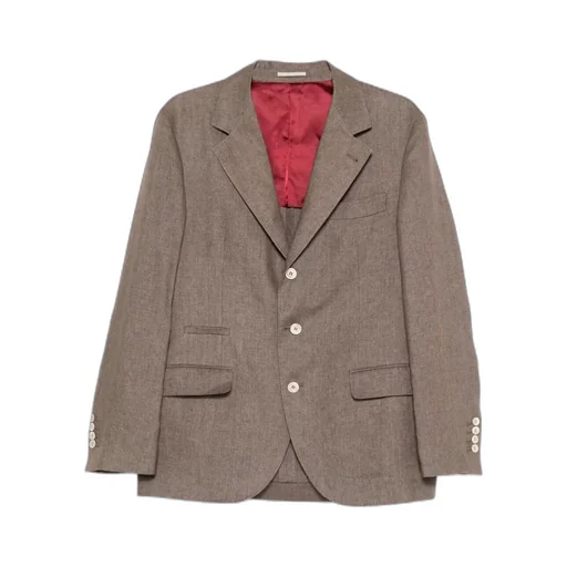Button-Up Linen Blazer