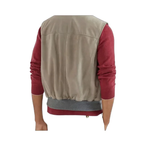Suede Chest-Pocket Gilet