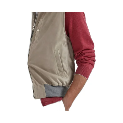 Suede Chest-Pocket Gilet