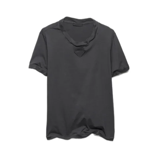 Prada Triangle-Patch Crewneck T-Shirt