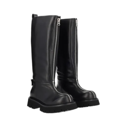Moschino Round Toe Zipped Boots