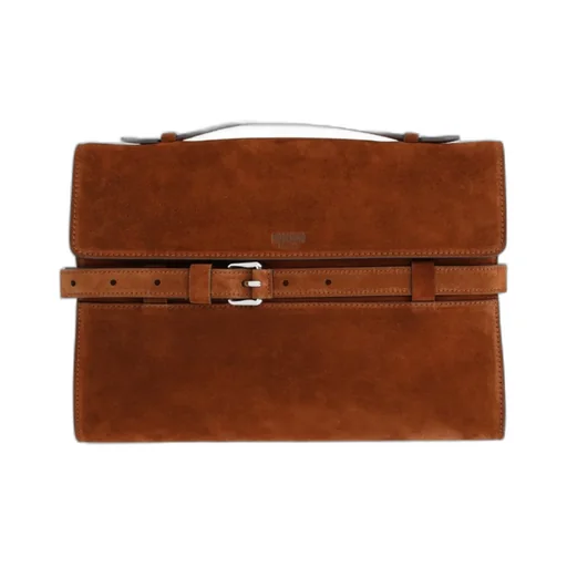 Belted Top Handle Tote Bag