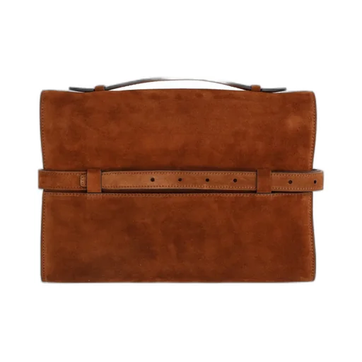 Belted Top Handle Tote Bag