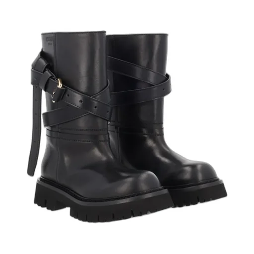 Moschino Buckle Ankle Boots