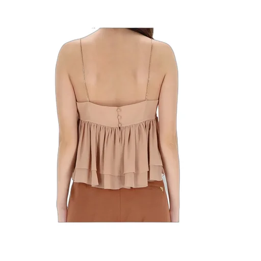Chloé Ruffled Spaghetti Strap Top