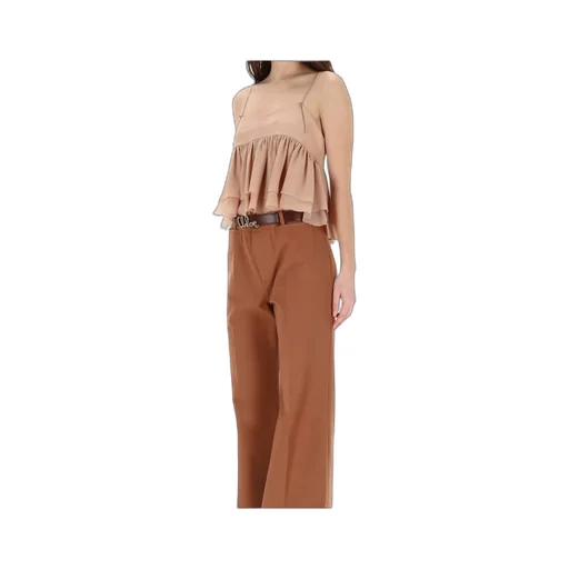 Chloé Ruffled Spaghetti Strap Top