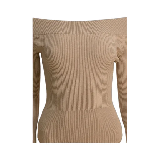 AlaÏA Off-Shoulder Ribbed Bodysuit