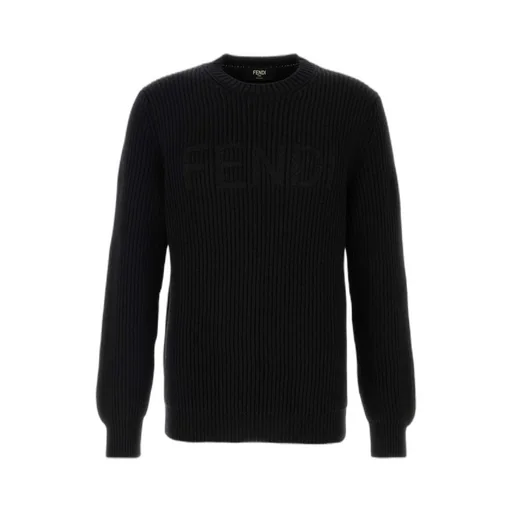Fendi Logo Lettering Crewneck Jumper