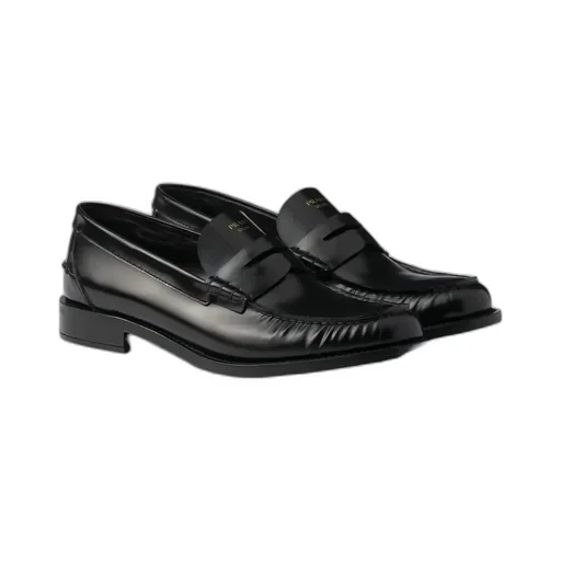 Prada Ruched Slip-On Loafers