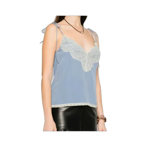 Lace-Trim V-Neck Top