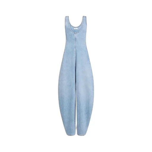 Alaa Round Denim Jumpsuit