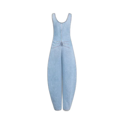 Alaa Round Denim Jumpsuit