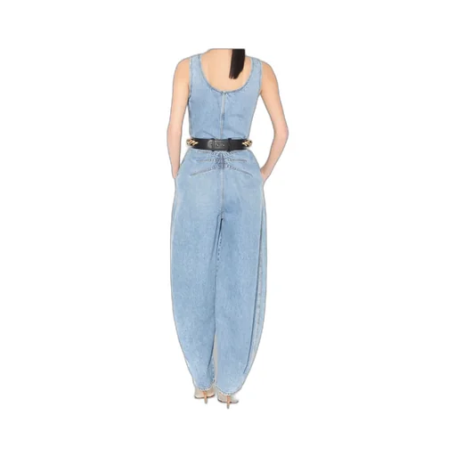 Alaa Round Denim Jumpsuit