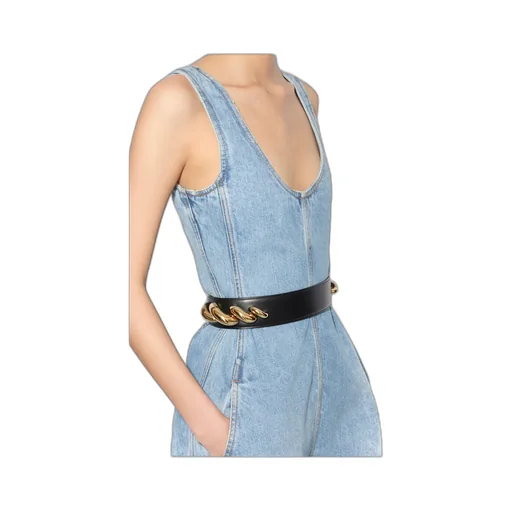 Alaa Round Denim Jumpsuit