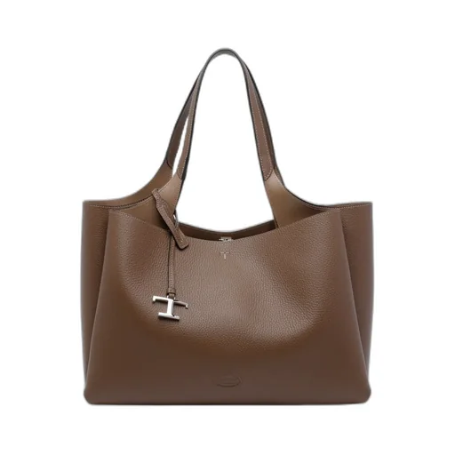 Tod's T Timeless Logo Embossed Medium Tote Bag