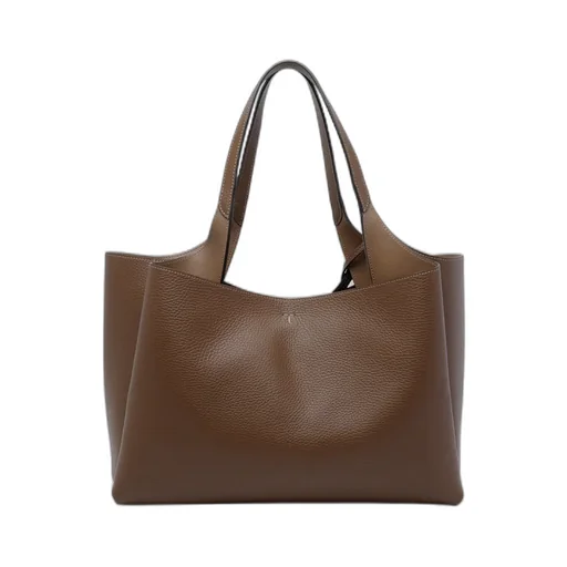 Tod's T Timeless Logo Embossed Medium Tote Bag